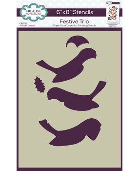 Creative Expressions Companion Colouring Stencil Festive Trio (CEST121) (OUTLET)