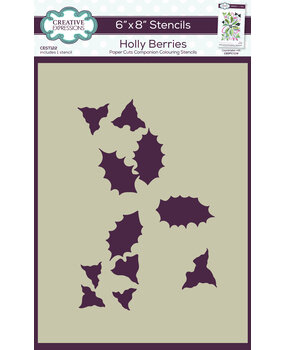 Creative Expressions Companion Colouring Stencil Holly Berries (CEST122) (OUTLET)