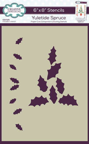 Creative Expressions Companion Colouring Stencil Yuletide Spruce (CEST125) (OUTLET) Creative Expressions Companion Colouring Stencil Yuletide Spruce (CEST125) (OUTLET)