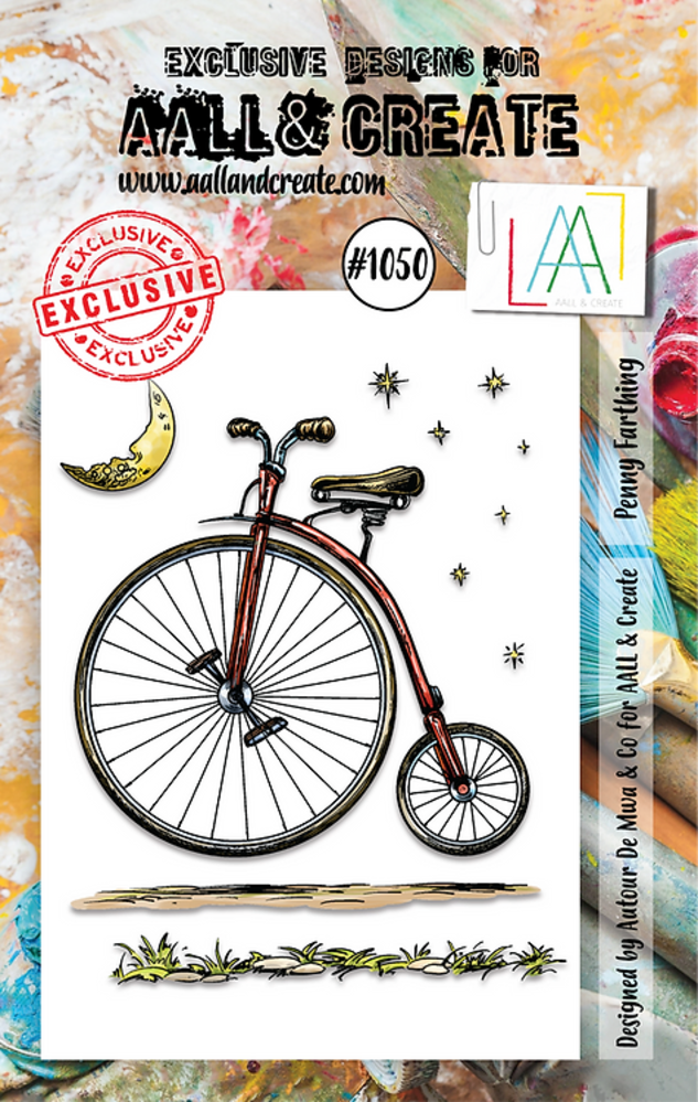 Aall and Create Stamp Set A7 Penny Farthing (AALL-TP-1050) (DISCONTINUED)
