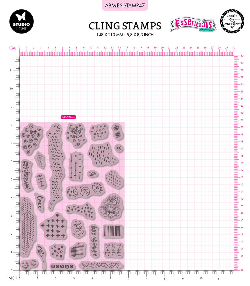 Art By Marlene Essentials Cling Stamps Exclusive Textures (ABM-ES-STAMP47) (BASIC) Art By Marlene Essentials Cling Stamps Exclusive Textures (ABM-ES-STAMP47) (BASIC)