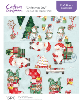 Crafter's Companion 3D Topper Pad Christmas Joy (CC-CRE-DTPAD9-CJOY) (OUTLET)
