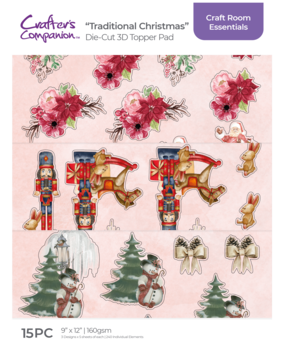 Crafter's Companion 3D Topper Pad Traditional Christmas (CC-CRE-DTPAD9-TCH) (OUTLET)