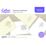 Crafter's Companion Christmas Verses 5 x7 Inch Insert Pad (Gold & Silver) (CC-IPAD-SGRS-GS) (OUTLET)