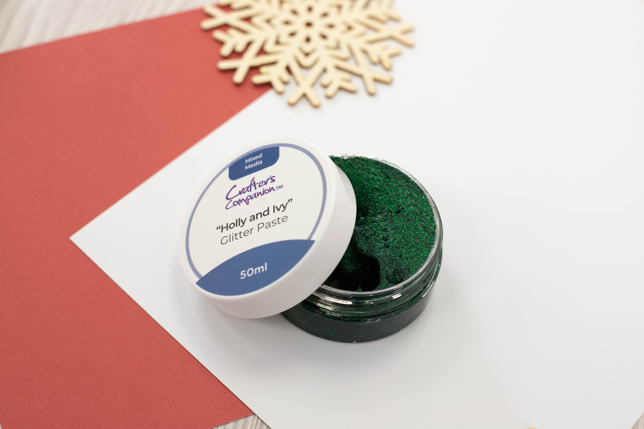 Crafter's Companion Mixed Media Glitter Paste Holly and Ivy (CC-MME-GLIPA-HOIV) (OUTLET) Crafter's Companion Mixed Media Glitter Paste Holly and Ivy (CC-MME-GLIPA-HOIV) (OUTLET)