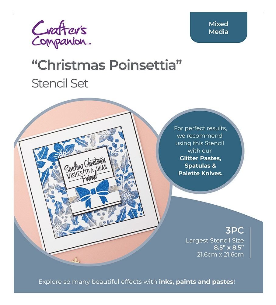 Crafter's Companion Stencil Set Christmas Poinsettia (CC-STEN-CHPO) (OUTLET) Crafter's Companion Stencil Set Christmas Poinsettia (CC-STEN-CHPO) (OUTLET)