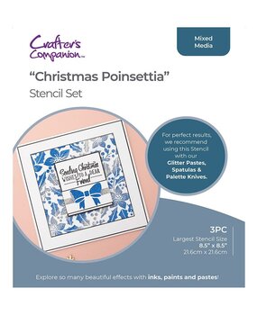 Crafter's Companion Stencil Set Christmas Poinsettia (CC-STEN-CHPO) (OUTLET)