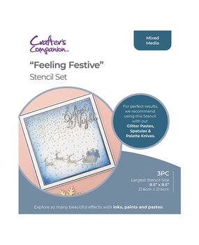 Crafter's Companion Stencil Set Feeling Festive (CC-STEN-FEFE) (OUTLET)