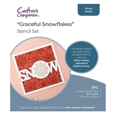 Crafter's Companion Stencil Set Graceful Snowflakes (CC-STEN-GRSN) (OUTLET) Crafter's Companion Stencil Set Graceful Snowflakes (CC-STEN-GRSN) (OUTLET)
