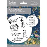 Crafter's Companion Twelve Days of Christmas Clear Acrylic Stamp Warm Wishes (TDC-CA-ST-WW) (OUTLET)