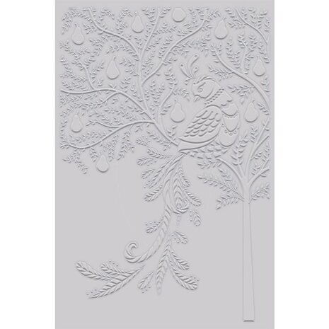 Crafter's Companion Twelve Days of Christmas 2D Embossing Folder Partridge in a pear tree (TDC-EF4-PIPT) (OUTLET)