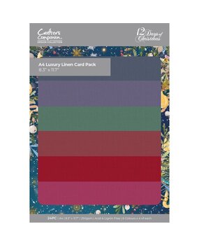Crafter's Companion Twelve Days of Christmas Luxury Linen Card A4 (TDC-LINEN-A4) (OUTLET)