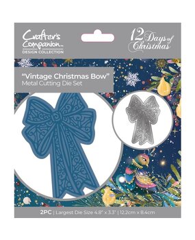 Crafter's Companion Twelve Days of Christmas Metal Die Vintage Christmas Bow (TDC-MD-VCB) (OUTLET)