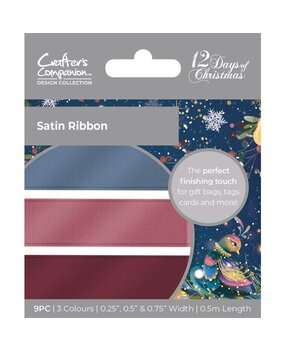 Crafter's Companion Twelve Days of Christmas Satin Ribbon (TDC-SRIB) (OUTLET)