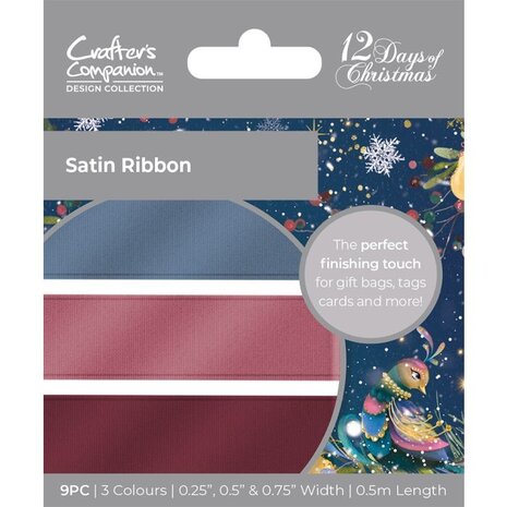 Crafter's Companion Twelve Days of Christmas Satin Ribbon (TDC-SRIB) (OUTLET) Crafter's Companion Twelve Days of Christmas Satin Ribbon (TDC-SRIB) (OUTLET)