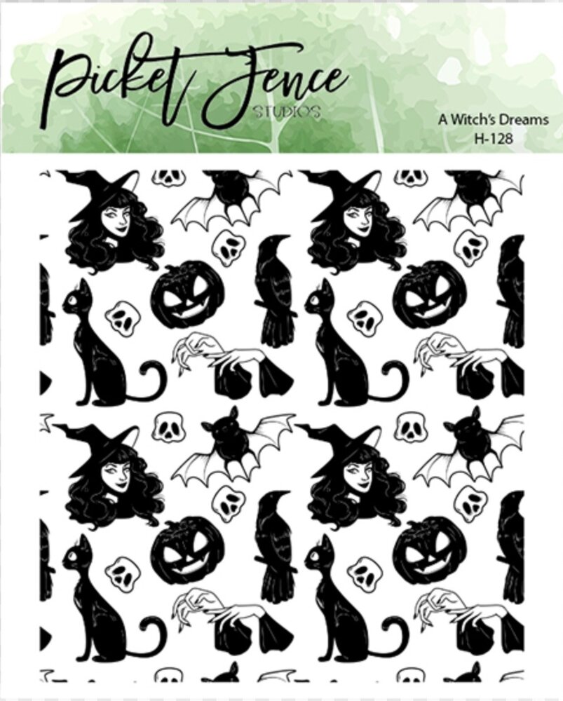Picket Fence Studios A Witch's Dreams 4x4 Inch Clear Stamps (H-128) (OUTLET)
