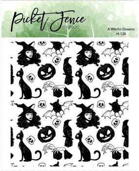 Picket Fence Studios A Witch's Dreams 4x4 Inch Clear Stamps (H-128) (OUTLET)
