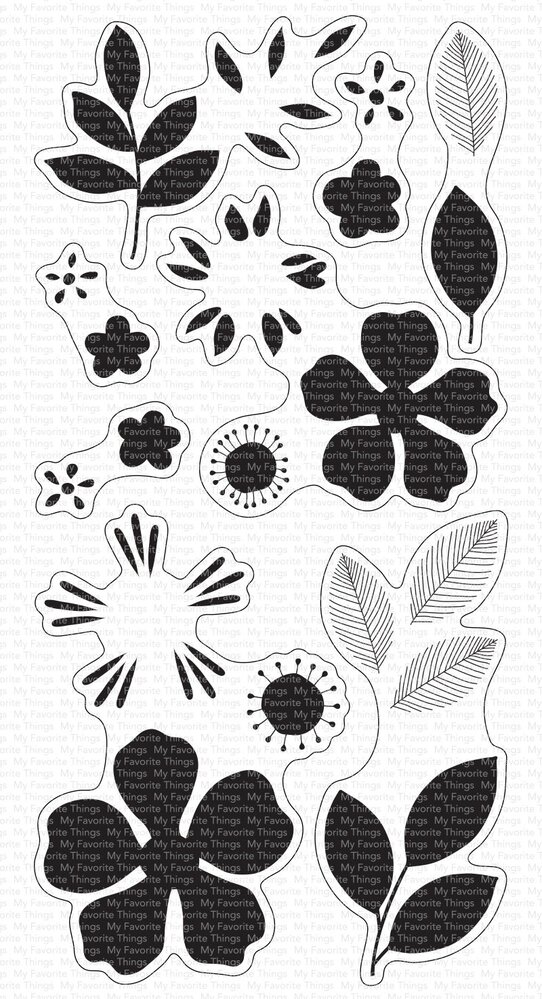 My Favorite Things Flashy Florals Clear Stamps (CS-810) (OUTLET)