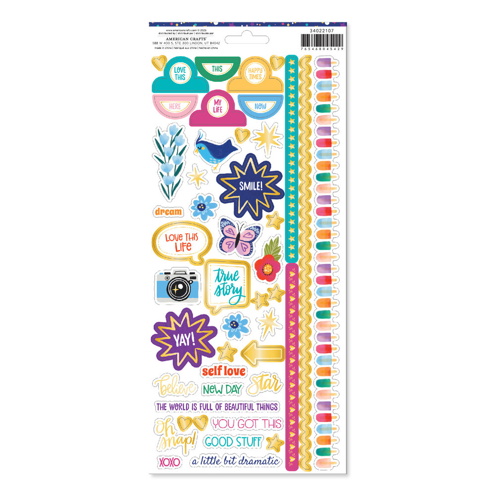 American Crafts Shimelle Laine Main Character Energy 6x12 Inch Stickers (96pcs) (34022107) (OUTLET) American Crafts Shimelle Laine Main Character Energy 6x12 Inch Stickers (96pcs) (34022107) (OUTLET)