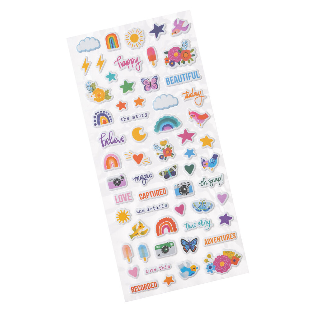American Crafts Shimelle Laine Main Character Energy Mini Puffy Stickers (60pcs) (34022111) (OUTLET)