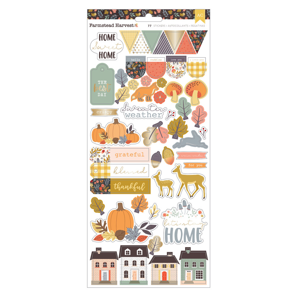 American Crafts Farmstead Harvest Gold Foil Stickers (77pcs) (34024726) (OUTLET) American Crafts Farmstead Harvest Gold Foil Stickers (77pcs) (34024726) (OUTLET)