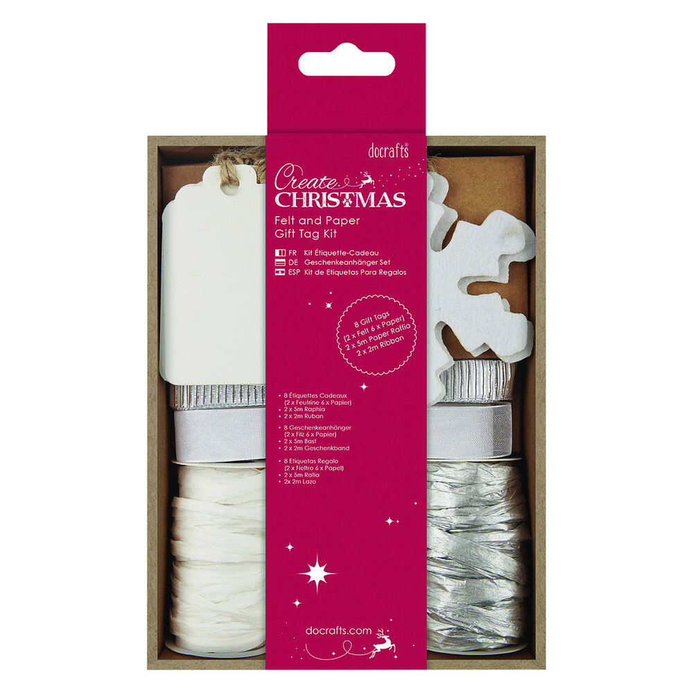 Papermania Felt and Paper Gift Tag Kit Silver (PMA 157935) (DISCONTINUED)
