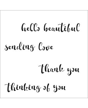 The Crafter's Workshop Happy Banner Words 6x6 Inch Stencil (TCW1073s) (OUTLET)