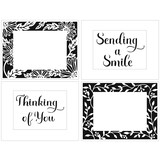 The Crafter's Workshop A2 Sunflowers Vines Frames Stencil (TCW6039) (OUTLET)