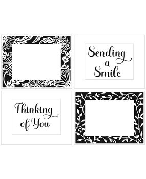 The Crafter's Workshop A2 Sunflowers Vines Frames Stencil (TCW6039) (OUTLET)