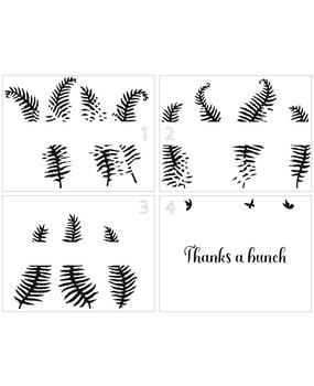 The Crafter's Workshop Layered Fern Banner Stencil (TCW6040) (OUTLET)