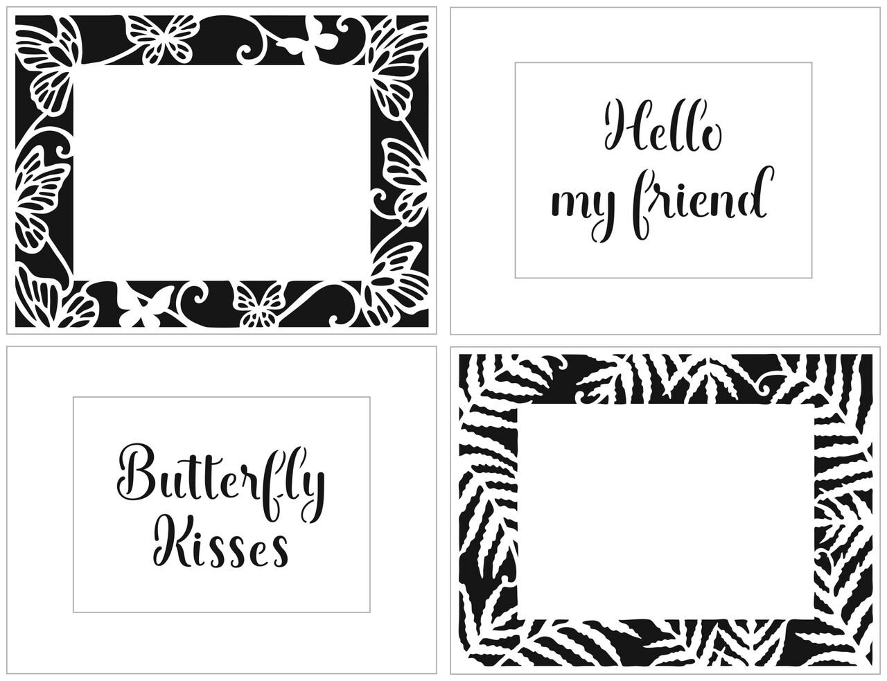 The Crafter's Workshop A2 Butterfly Ferns Frames Stencil (TCW6049) (OUTLET) The Crafter's Workshop A2 Butterfly Ferns Frames Stencil (TCW6049) (OUTLET)