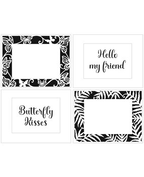The Crafter's Workshop A2 Butterfly Ferns Frames Stencil (TCW6049) (OUTLET)