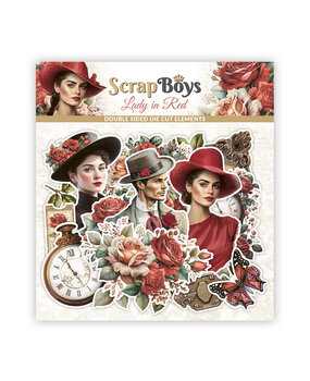 ScrapBoys Lady in Red Double Sided Die Cut Elements 51 pcs (SB-LARE-12) (DISCONTINUED)