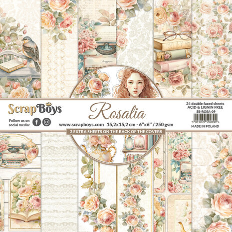 ScrapBoys Rosalia 6x6 Inch Paper Pad (SB-ROSA-09) (DISCONTINUED) ScrapBoys Rosalia 6x6 Inch Paper Pad (SB-ROSA-09) (DISCONTINUED)