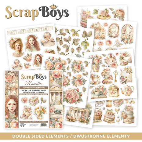ScrapBoys Rosalia 6x6 Inch Pop Up Paper Pad (SB-ROSA-11) (DISCONTINUED) ScrapBoys Rosalia 6x6 Inch Pop Up Paper Pad (SB-ROSA-11) (DISCONTINUED)