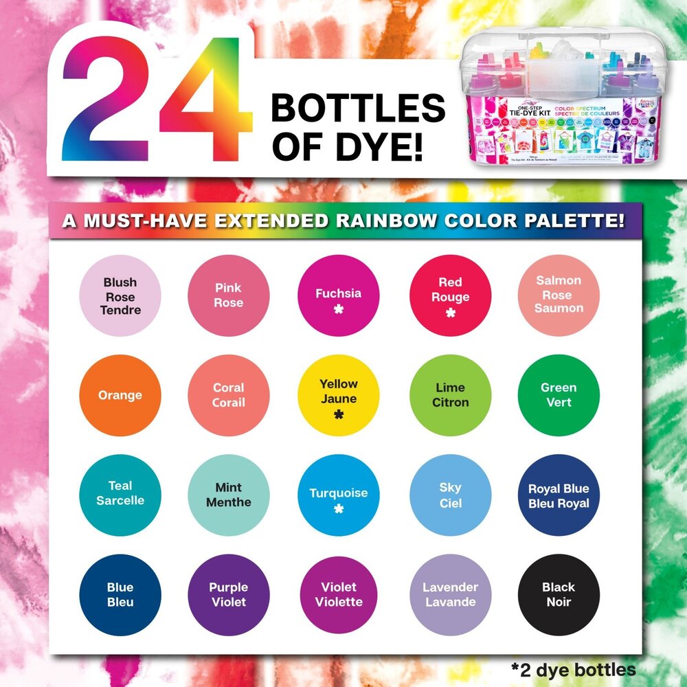 Tulip One-Step Tie-Dye Kit Color Spectrum (24pcs) (45546) (OUTLET)