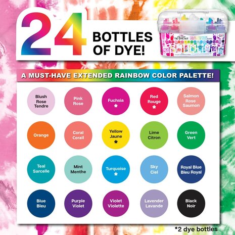 Tulip One-Step Tie-Dye Kit Color Spectrum (24pcs) (45546) (OUTLET)