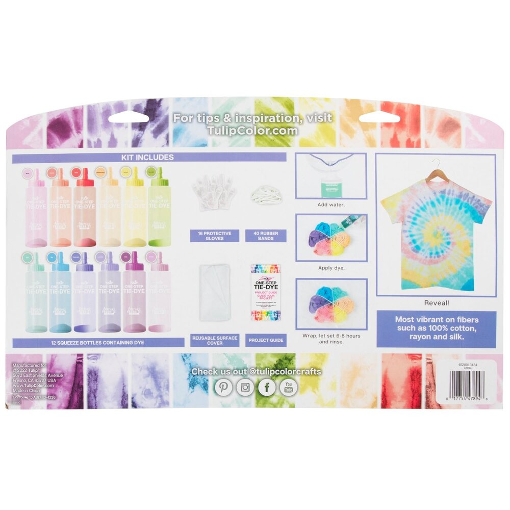 Tulip One-Step Tie-Dye Kit Pastel Party (12pcs) (47894) (OUTLET) Tulip One-Step Tie-Dye Kit Pastel Party (12pcs) (47894) (OUTLET)