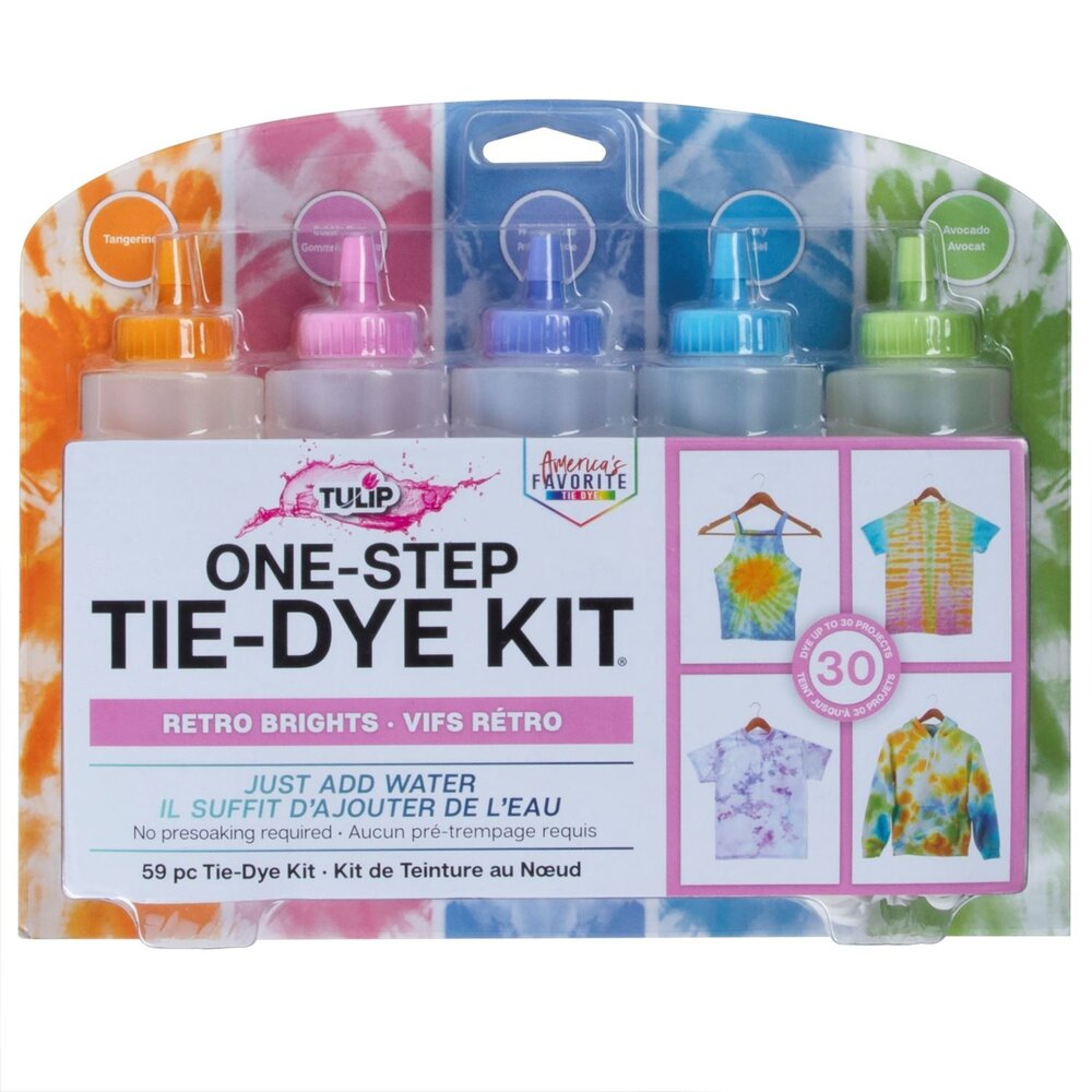Tulip One-Step Tie-Dye Kit Retro Brights (5pcs) (46983) (OUTLET)