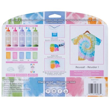 Tulip One-Step Tie-Dye Kit Retro Brights (5pcs) (46983) (OUTLET)
