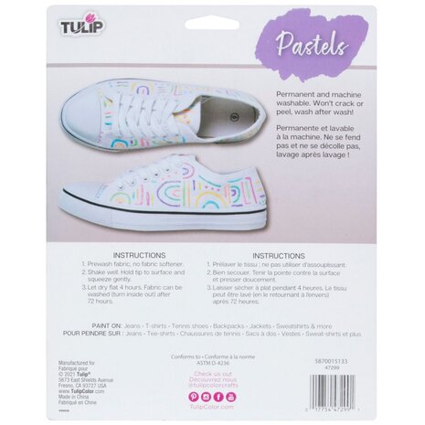 Tulip Slick Dimensional Fabric Paint Pastels 10x0.75 fl oz (47299) (OUTLET)