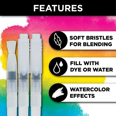 Tulip Tie-Dye Watercolor Brushes (3pcs) (47300) (OUTLET)