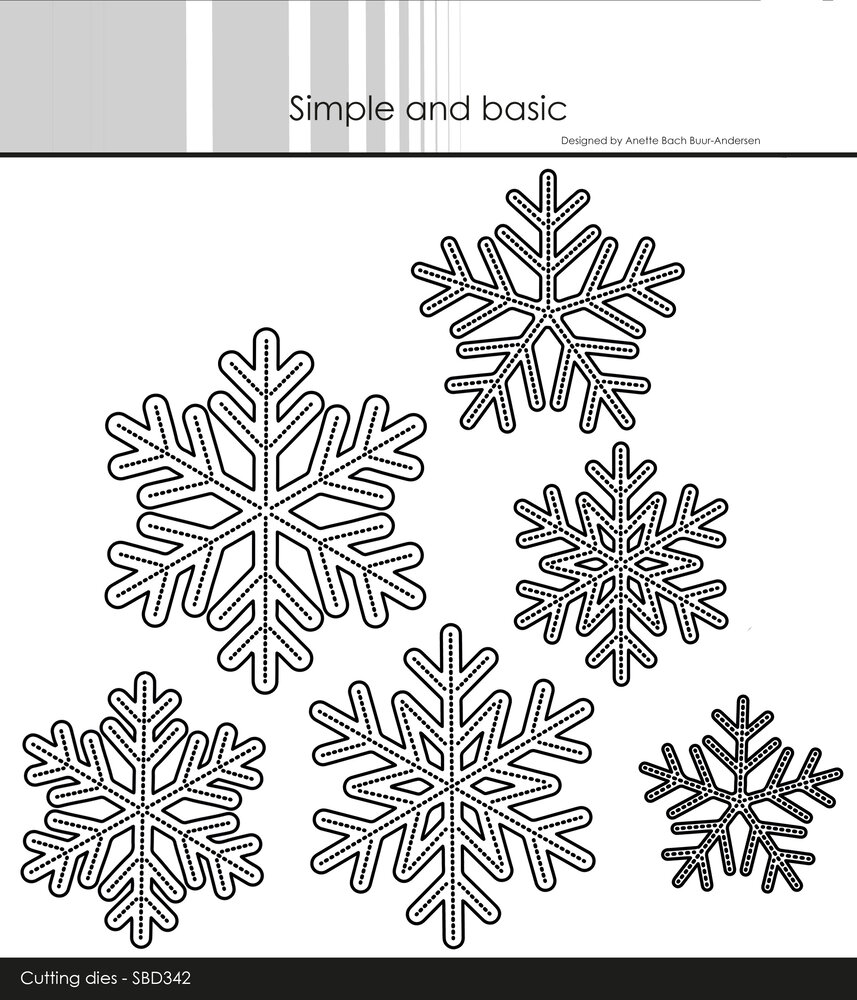 Simple and Basic Snowflakes Cutting Dies (SBD342) (DISCONTINUED)