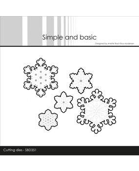Simple and Basic Snowflakes - Outline for SBC165 Cutting Dies (SBD351) (DISCONTINUED)