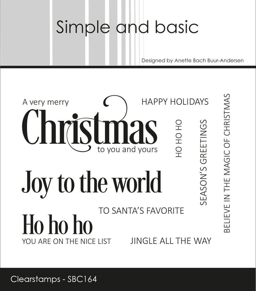 Simple and Basic Merry Christmas Clear Stamps (SBC164) (DISCONTINUED)