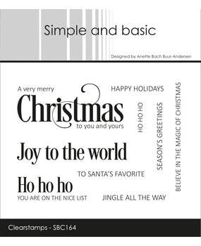 Simple and Basic Merry Christmas Clear Stamps (SBC164) (DISCONTINUED)