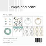 Simple and Basic Elegant Christmas 6x6 Inch Paper Pack (SBP521) (DISCONTINUED)