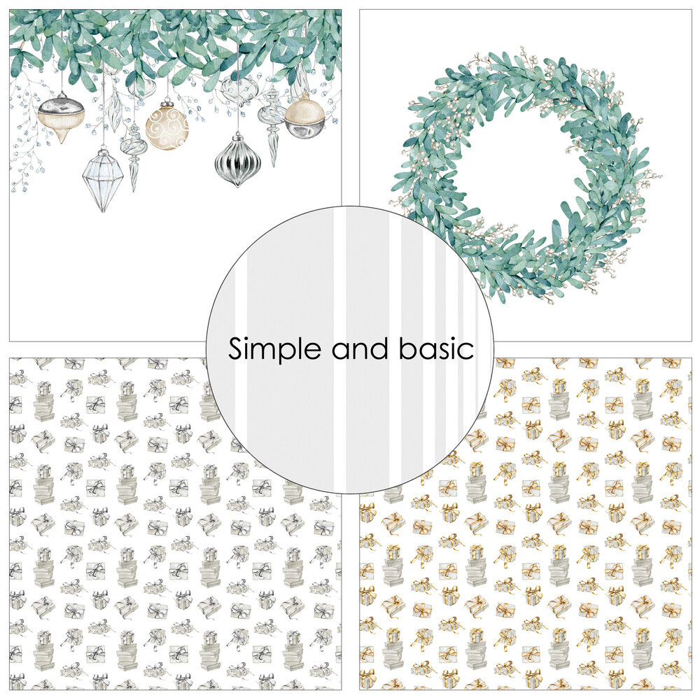 Simple and Basic Elegant Christmas 12x12 Inch Paper Pack (SBP721) (DISCONTINUED) Simple and Basic Elegant Christmas 12x12 Inch Paper Pack (SBP721) (DISCONTINUED)