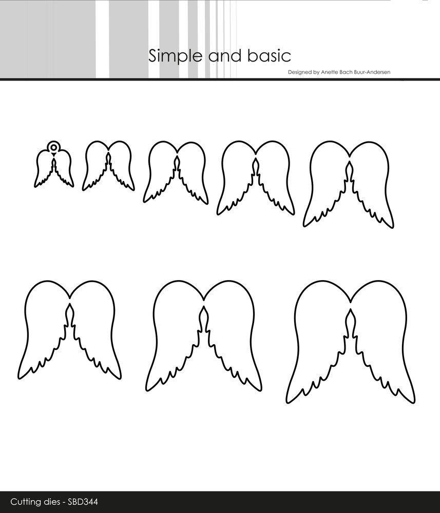 Simple and Basic Angelwings Cutting Dies (SBD344) (DISCONTINUED)