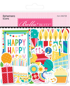 Bella BLVD Birthday Bash Ephemera Icons (BB2728) (DISCONTINUED)